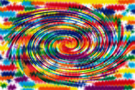 Rotating colorful background with rainbow zizag lines. Rainbow dynamic texture. Illustration. Стоковая иллюстрация, иллюстратор Бузмакова Светлана / Фотобанк Лори