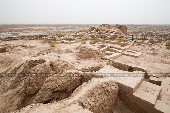 Ruins of ancient Toprak-Kala fortress (2022 год). Стоковое фото, фотограф Юлия Белоусова / Фотобанк Лори
