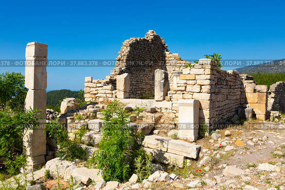 Ruins of the ancient city of Rhodiapolis in Kumluca. Turkey. Стоковое фото, фотограф Яков Филимонов / Фотобанк Лори