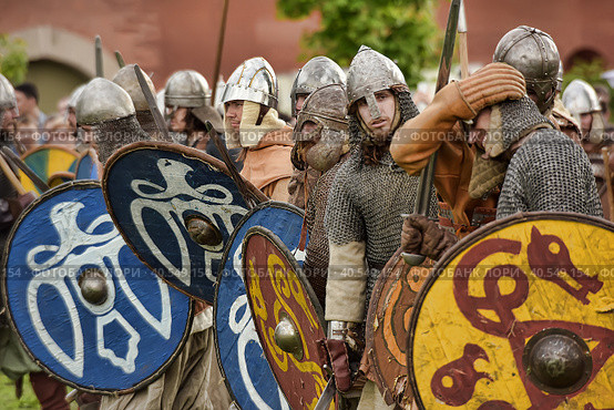 Russia, St. Petersburg 29,05,2015 Festival of medieval culture "Norwegian Vikings" Редакционное фото, фотограф Анна Кривицкая / Фотобанк Лори