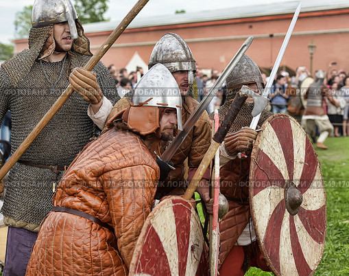 Russia, St. Petersburg 29,05,2015 Festival of medieval culture "Norwegian Vikings" Редакционное фото, фотограф Анна Кривицкая / Фотобанк Лори