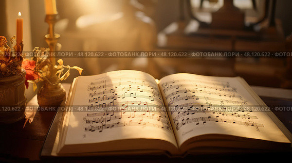 sacred hymn book ai generated. Стоковое AI-изображение, AI-художник Vectorwin / Фотобанк Лори