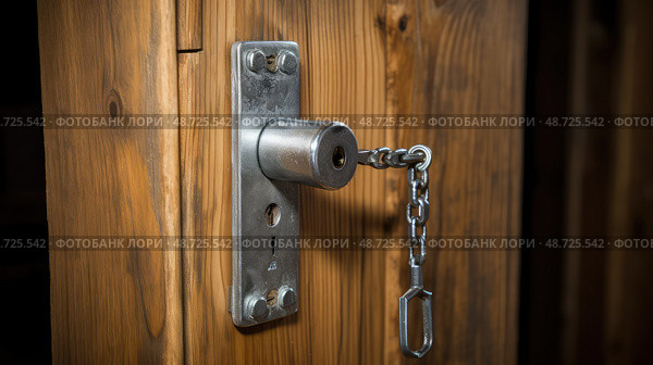 safety door lock security ai generated. Стоковое AI-изображение, AI-художник Vectorwin / Фотобанк Лори