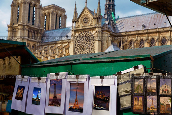 Saint Michel postcards in Notre Dame Paris photomount card images of my own copyright. Стоковое фото, агентство Ingram Publishing / Фотобанк Лори