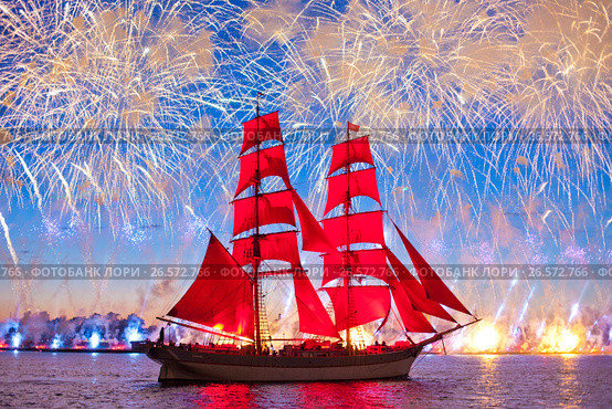 Санкт-Петербург. "Алые паруса 2017". Редакционное фото, фотограф Литвяк Игорь / Фотобанк Лори