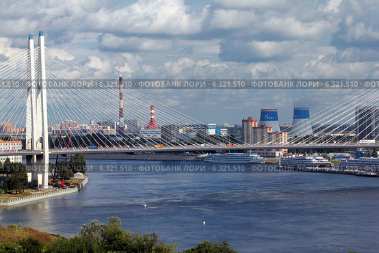 Санкт-Петербург. Большой Обуховский мост. (2014 год). Редакционное фото, фотограф Александр Тарасенков / Фотобанк Лори