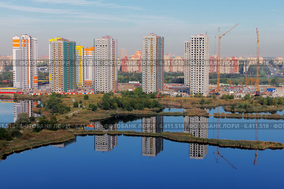 Санкт-Петербург. Новостройки жилого комплекса "София" во Фрунзенском районе (2014 год). Редакционное фото, фотограф Александр Тарасенков / Фотобанк Лори