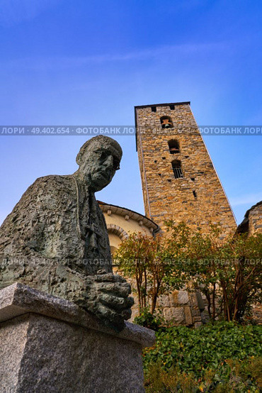 Sant Esteve church in Andorra la Vella at Pyrenees. Стоковое фото, агентство Ingram Publishing / Фотобанк Лори