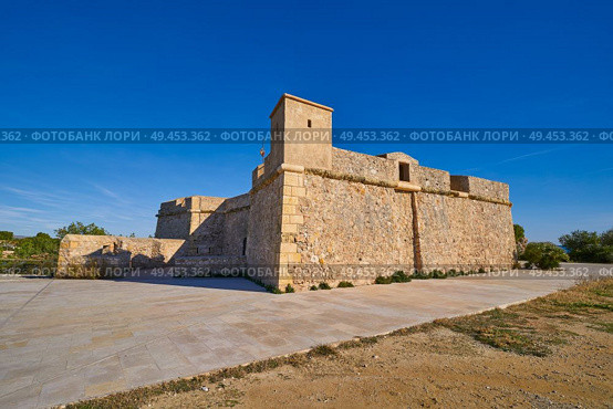 Sant Jordi de Alfama castle in Ametlla de Mar of Tarragona Catalonia. Стоковое фото, агентство Ingram Publishing / Фотобанк Лори