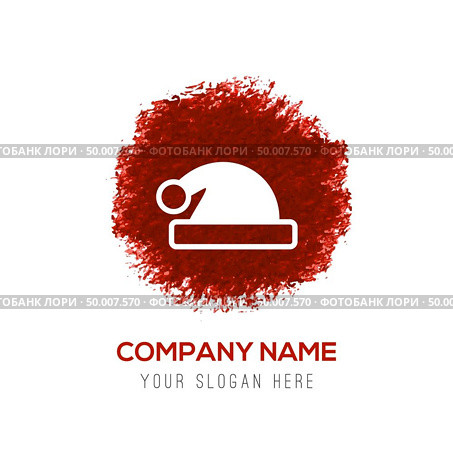 Santa Claus hat Icon - Red WaterColor Circle Splash. Стоковая иллюстрация, агентство Ingram Publishing / Фотобанк Лори