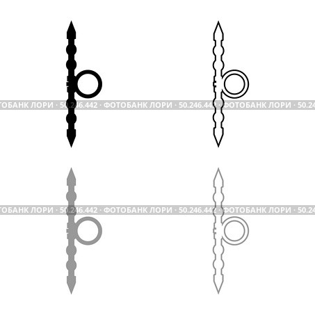 Santensu weapon of samurai for hand icon outline set black grey color vector illustration flat style simple image. Santensu weapon of samurai for hand icon outline set black grey color vector illustration flat style image. Стоковая иллюстрация, агентство Ingram Publishing / Фотобанк Лори