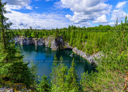 Scenery in the Mining park Ruskeala. Стоковое фото, фотограф Михаил Аккуратoв / Фотобанк Лори
