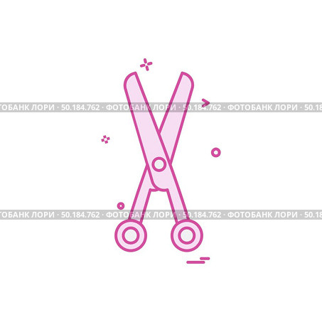 Scissor icon design vector . Стоковая иллюстрация, агентство Ingram Publishing / Фотобанк Лори