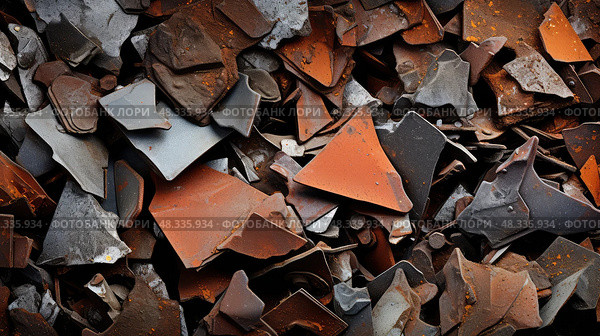 scrap metal scraps ai generated. Стоковое AI-изображение, AI-художник Vectorwin / Фотобанк Лори