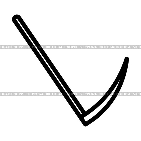 Scythe Icon. Bold outline design with editable stroke width. Vector Illustration. Стоковая иллюстрация, агентство Ingram Publishing / Фотобанк Лори