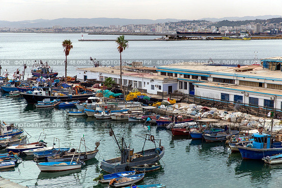 Seaport of city of Algiers. Republic of Algeria. Стоковое фото, фотограф Евгений Ткачёв / Фотобанк Лори