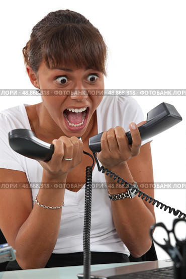 secretary overwhelmed by phone calls. Стоковое фото, агентство Ingram Publishing / Фотобанк Лори