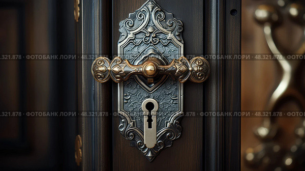 security door locked ai generated. Стоковое AI-изображение, AI-художник Vectorwin / Фотобанк Лори