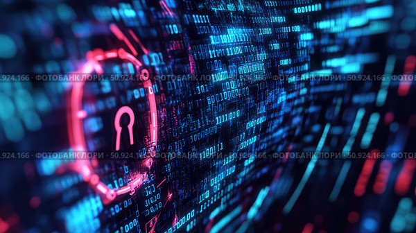 security looping encrypted message ai generated. Стоковое AI-изображение, AI-художник Vectorwin / Фотобанк Лори