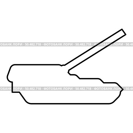 Self-propelled howitzer artillery system contour outline line icon black color vector illustration image thin flat style simple. Self-propelled howitzer artillery system contour outline line icon black color vector illustration image thin flat style. Стоковая иллюстрация, агентство Ingram Publishing / Фотобанк Лори