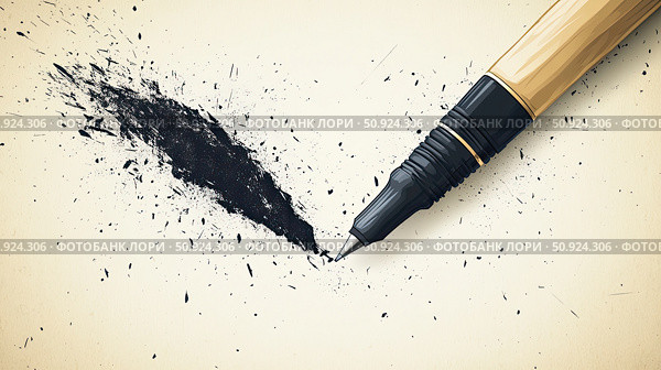 separating splitting pen and paper ai generated. Стоковое AI-изображение, AI-художник Vectorwin / Фотобанк Лори
