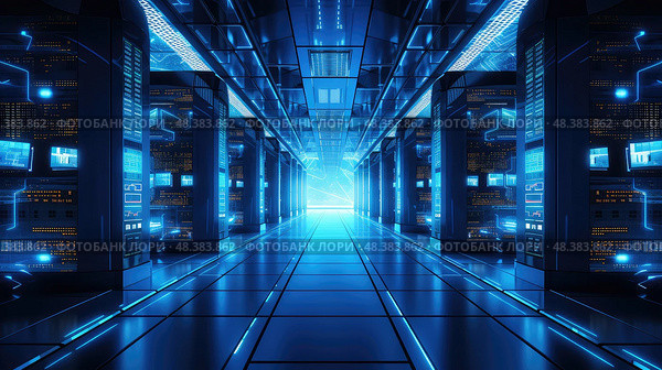 servers data byte ai generated. Стоковое AI-изображение, AI-художник Vectorwin / Фотобанк Лори