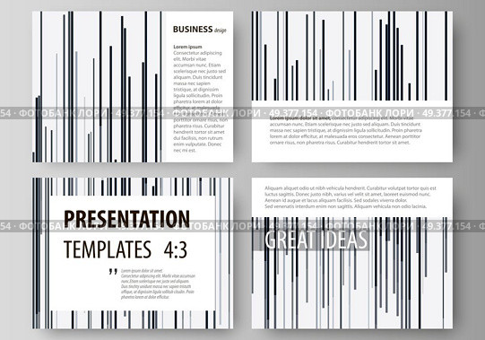Set of business templates for presentation slides. Easy editable abstract vector layouts in flat design. Simple monochrome geometric pattern. Minimalistic background. Gray color shapes. Set of business templates for presentation slides. Easy editable abstract vector layouts in flat design. Simple monochrome geometric pattern. Minimalistic background. Gray color shapes. Стоковая иллюстрация, агентство Ingram Publishing / Фотобанк Лори