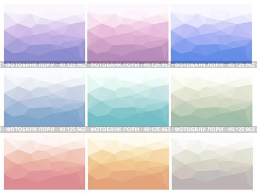 Set polygon abstract background for presentations, creativity, design brochures and websites. Стоковая иллюстрация, агентство Ingram Publishing / Фотобанк Лори
