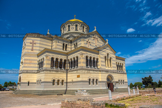 Sevastopol Historical and archaeological reserve "Tauric Chersonesos". Cathedral of St. Vladimir (2021 год). Редакционное фото, фотограф Анна Кривицкая / Фотобанк Лори
