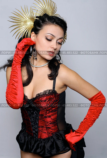 Sexy moulin rouge girl wearing hot lingerie. Стоковое фото, фотограф Андрей Аркуша / Фотобанк Лори