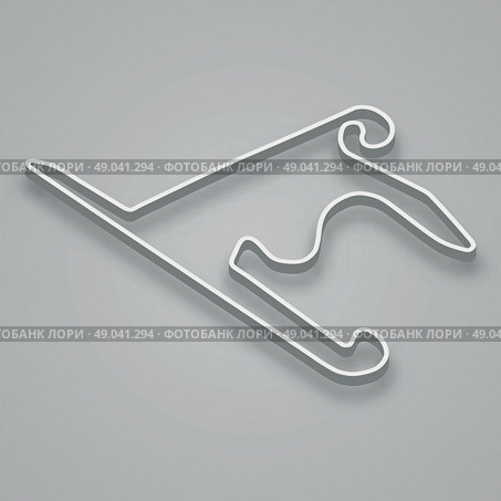 Shanghai Circuit for motorsport and autosport. Стоковая иллюстрация, иллюстратор Максим Гребешков / Фотобанк Лори