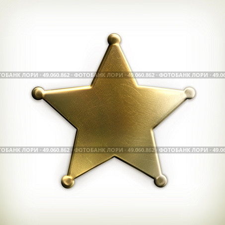 Sheriff star icon. Стоковая иллюстрация, агентство Ingram Publishing / Фотобанк Лори