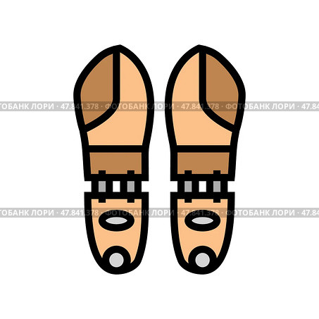 shoe trees clothes care color icon vector illustration. Стоковая иллюстрация, иллюстратор Vectorwin / Фотобанк Лори