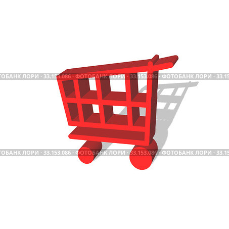 shopping basket on white. Стоковое фото, фотограф Piotr Stryjewski / PantherMedia / Фотобанк Лори
