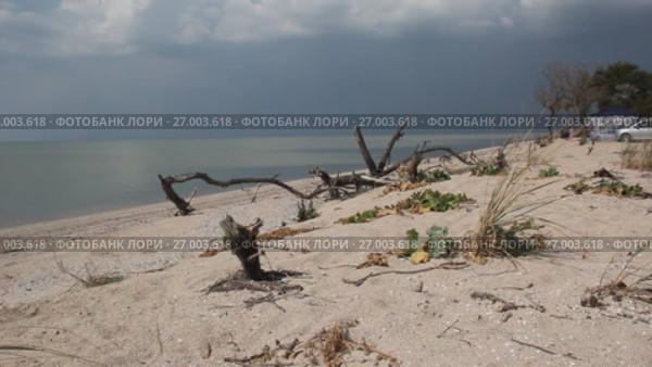 Штиль на море. Надвигается гроза. Стоковое видео, видеограф Олег Хархан / Фотобанк Лори