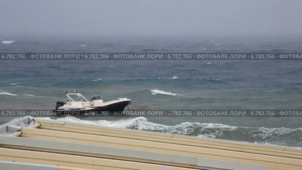 Штормовое Эгейское море. Стоковое видео, видеограф Юлия Машкова / Фотобанк Лори