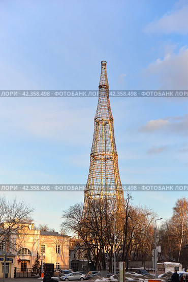 Шуховская башня на Шаболовке в Москве (2024 год). Стоковое фото, фотограф Оксана / Фотобанк Лори
