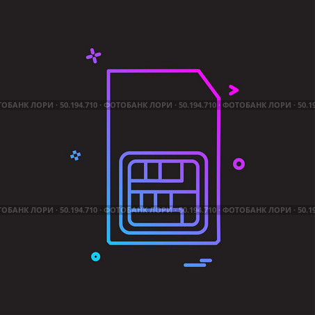 Sim card icon design vector. Стоковая иллюстрация, агентство Ingram Publishing / Фотобанк Лори