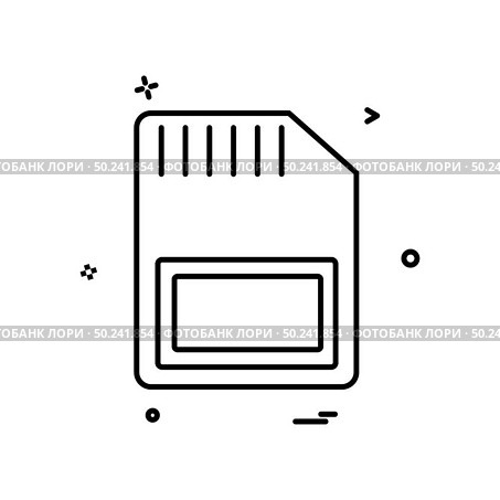 Sim card icon design vector. Стоковая иллюстрация, агентство Ingram Publishing / Фотобанк Лори
