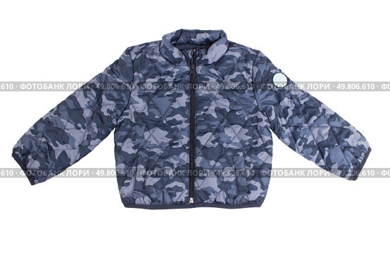 Синяя курточка на мальчика без капюшона. Blue jacket for a boy without a hood. Стоковое фото, фотограф Александр Рыбалка / Фотобанк Лори