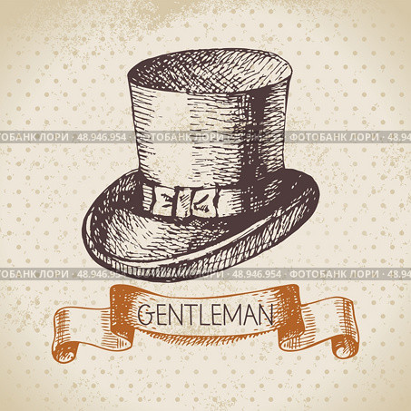 Sketch gentlemen accessory. Hand drawn men illustration. Стоковая иллюстрация, агентство Ingram Publishing / Фотобанк Лори