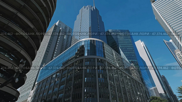Skyscrapers soar in urban cityscape. Стоковое фото, фотограф Михаил Коханчиков / Фотобанк Лори