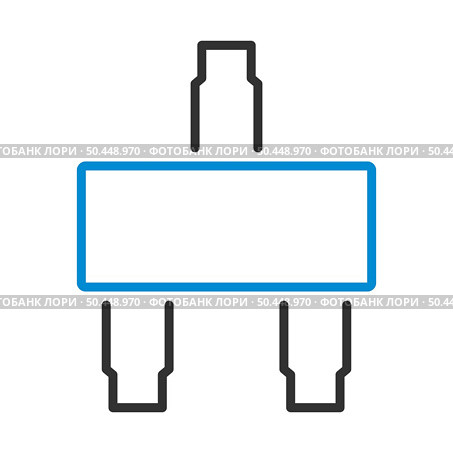Smd Transistor Icon. Editable Bold Outline With Color Fill Design. Vector Illustration. Стоковая иллюстрация, агентство Ingram Publishing / Фотобанк Лори