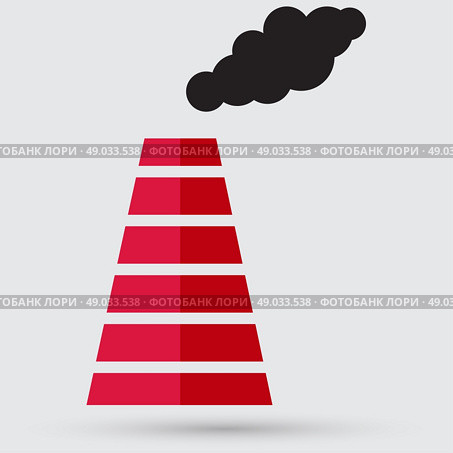 Smoke emission from factory pipes icon. Стоковая иллюстрация, агентство Ingram Publishing / Фотобанк Лори