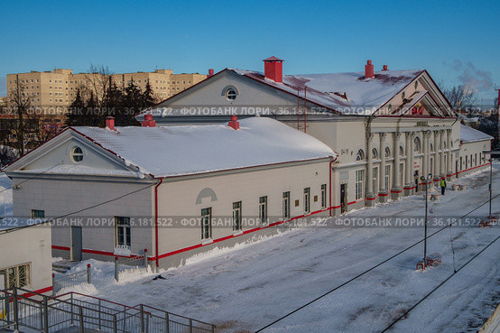 Смоленская область, Вязьма, железнодорожный вокзал. Редакционное фото, фотограф glokaya_kuzdra / Фотобанк Лори