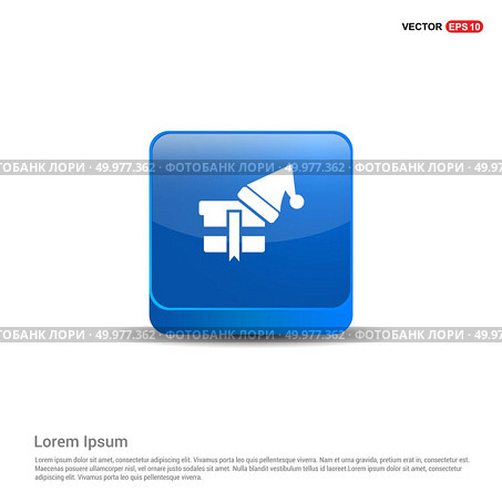Snowflake flat icon - 3d Blue Button. Стоковая иллюстрация, агентство Ingram Publishing / Фотобанк Лори