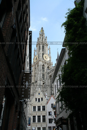 Собор Нотр-Дам (Onze Lieve Vrouwkathedral), Антверпен, Бельгия (2007 год). Редакционное фото, фотограф Карасева Екатерина Олеговна / Фотобанк Лори