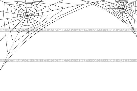 Сoncentric white web on a white background. Стоковая иллюстрация, иллюстратор Vladislav_v / Фотобанк Лори