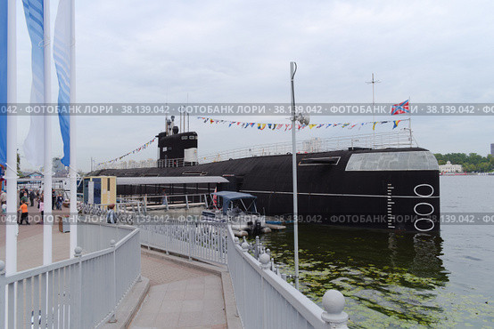 Советская подводная лодка Б-396 «Новосибирский комсомолец» в музее истории Военно-Морского флота в Москве (2020 год). Редакционное фото, фотограф Евгений Капранов / Фотобанк Лори