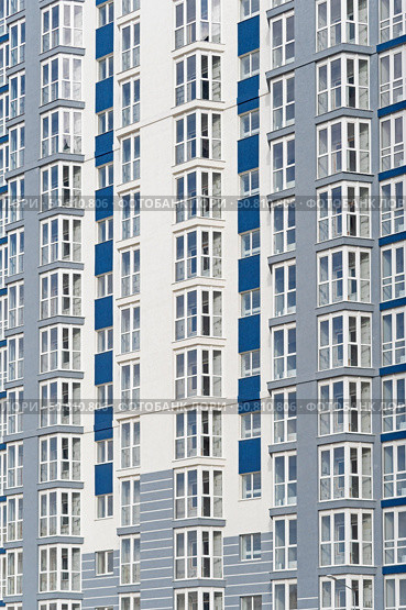 Современный многоэтажный красивый дом. Modern panel apartment building. Стоковое фото, фотограф Татьяна Д / Фотобанк Лори